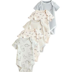 Next Rompertje/body  lichtbeige / bruin / stone grey / donkergrijs