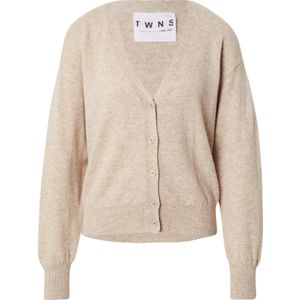 TWNS THE LABEL Gebreid vest 'Aspen'  beige gemêleerd