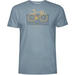 GREENBOMB Shirt 'Bike Bars'  turquoise / oranje / zwart