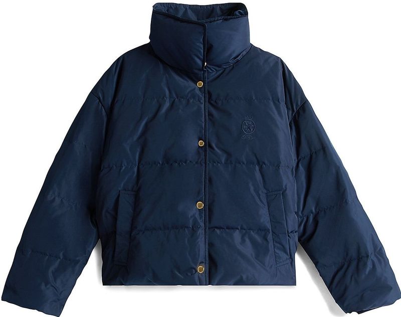 TOMMY HILFIGER - Tussenjas - Marine - Gewatteerde Jas - Licht Gevoerd