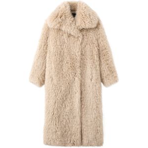 MANGO Wintermantel 'Yeti'  beige