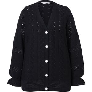 MIAMODA Gebreid vest  zwart