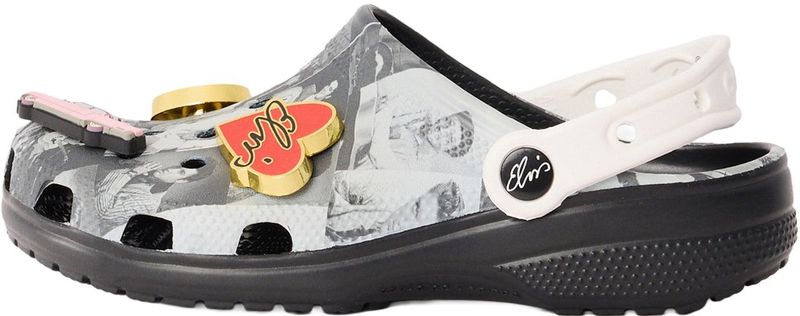 Crocs - Elvis Classic - Klompen - Zwart-Wit - Met Jibbitz™-bedels