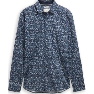 TOM TAILOR Overhemd  navy / lichtblauw / wit