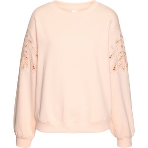 Sweater - Perzik - Zachte Katoenmix - Borduurwerk