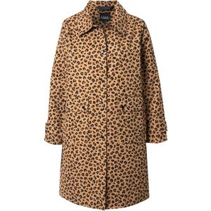 Ulla Popken - Functionele Mantel - Camel/Zwart - Dierenprint