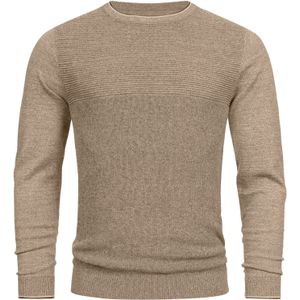 INDICODE JEANS Trui 'Reign'  lichtbruin