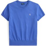 Regular fit pullover met korte mouwen en logostitching