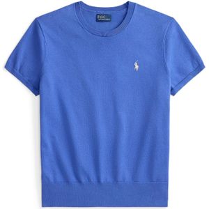 Regular fit pullover met korte mouwen en logostitching