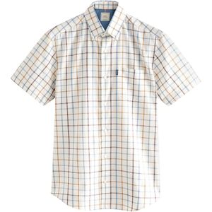 Next Overhemd  saffier / mokka / donkerbruin / wit