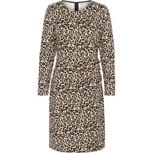 SAINT TROPEZ Jurk 'Gennie'  sand / brokaat / zwart