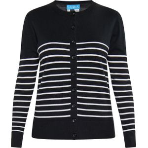 SANIKA Gebreid vest  zwart / wit