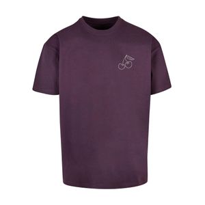 Merchcode Shirt 'Cherry'  lila / wit