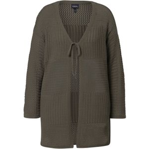 Ulla Popken Gebreid vest  olijfgroen