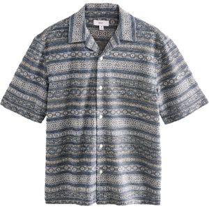 Next Overhemd  donkerblauw / oranje / wit