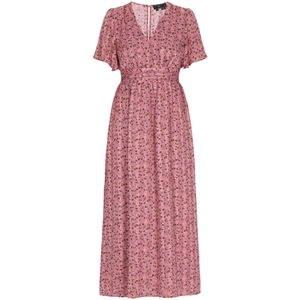 faina Jurk 'Fashion Look'  lichtgeel / lila / mauve / zwart