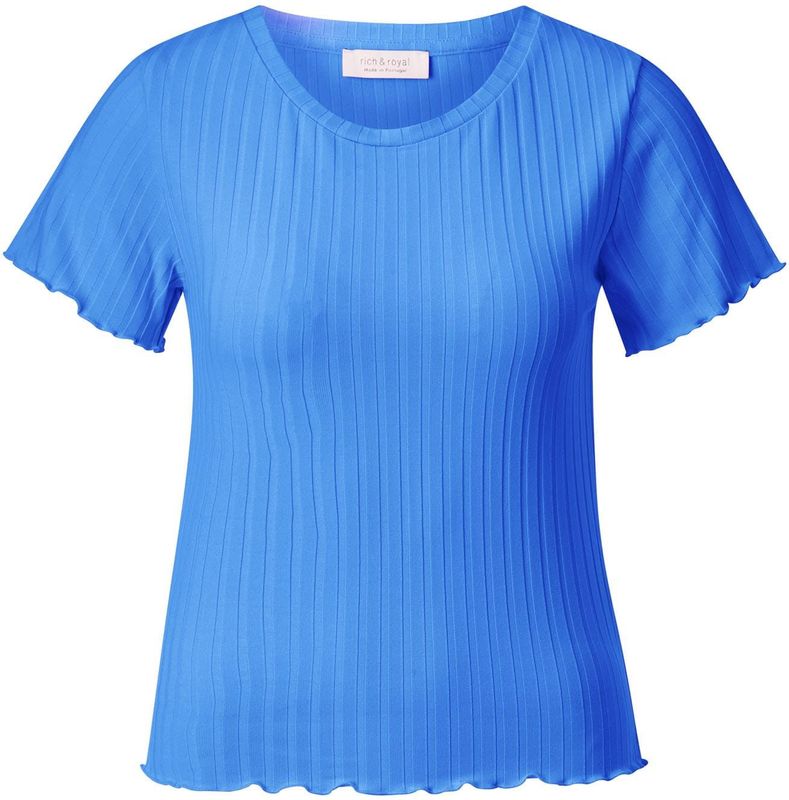 Rich & Royal - Shirt - Koningsblauw - Slanke Pasvorm - Kwartmouw