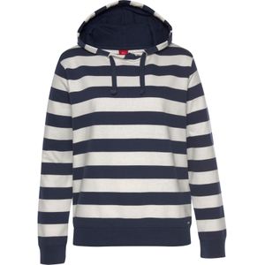 H.I.S - Hoodie - Marine/Ecru Gestreept - Met Capuchon - Loungewear