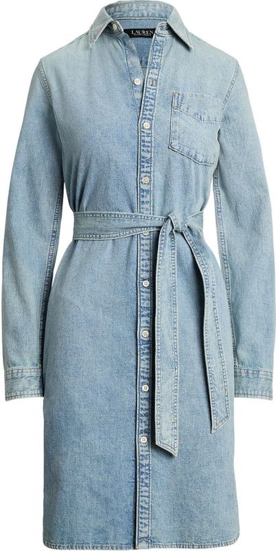 Lauren Ralph Lauren - Blousejurk - Lichtblauw - Denim - Knielengte