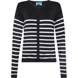 SANIKA Gebreid vest  zwart / wit