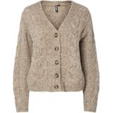 Pcnina - Gebreid Vest - V-hals - Lange Mouwen - Regular Fit