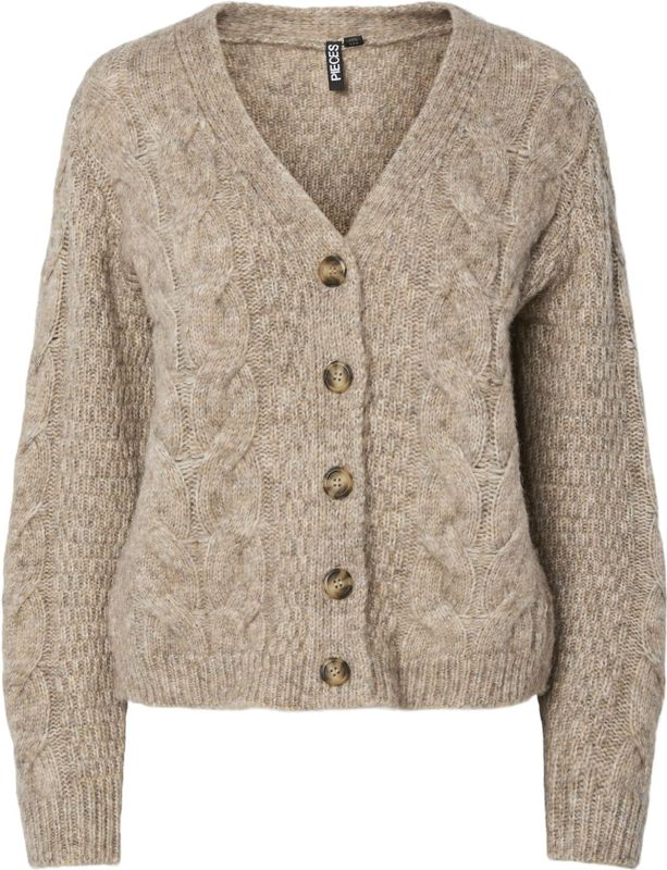 Pcnina - Gebreid Vest - V-hals - Lange Mouwen - Regular Fit