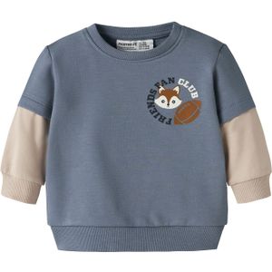 NAME IT Sweatshirt 'NBMSUMO'  crème / duifblauw / gemengde kleuren