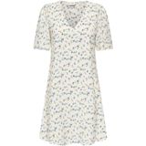 JDY - Korte Jurk - V-Hals - Regular Fit - 2/4 Mouwen - Volumineuze Mouwen