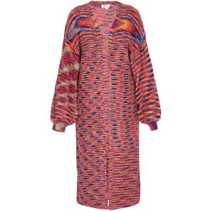 IZIA Gebreid vest  blauw / geel / oranje / rood