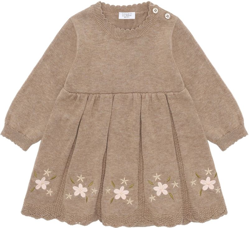 Hust & Claire - Klara - Jurk - Lichtbeige / Beige Gemêleerd / Olijfgroen / Pastelroze