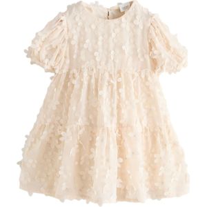 Jurk - Bloemenprint - Korte Lengte - Normale Pasvorm - Knoopsluiting - Kwartmouw