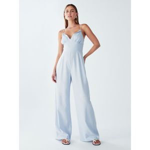 Willa Jumpsuit 'Palms'  lichtblauw