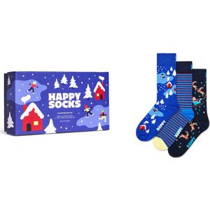 Happy Socks Sokken '3-Pack Holiday Navy Socks Gift Set'  blauw