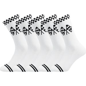 UNABUX Sokken 'Touchdown'  zwart / wit