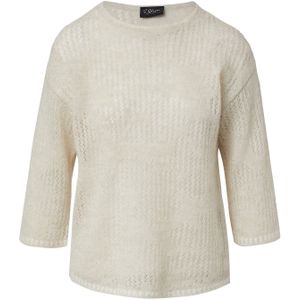 s.Oliver - Strickpullover - Semi-transparante Trui - Ajour-details - Bloemenpatroon