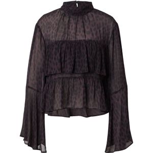 OH APRIL Blouse 'Tessa'  donkerbruin / zwart