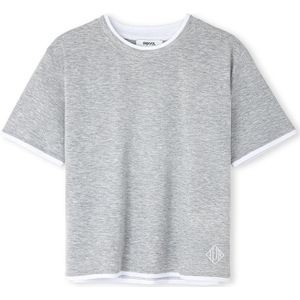 Ipekyol Shirt  grijs gemêleerd / wit