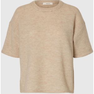 SELECTED Trui  beige gemêleerd
