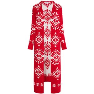 IZIA Gebreid vest 'Lomasi'  rood / wit