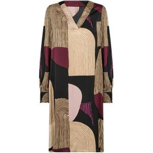 Soyaconcept Blouse  beige / donkerbeige / fuchsia / zwart