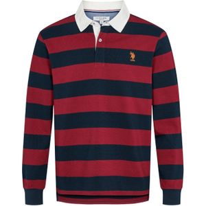 U.S. POLO ASSN. Shirt 'Tarik'  rood / zwart / wit