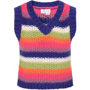 IZIA Trui 'Fashion Look'  blauw / lichtgroen / donkerroze / wit