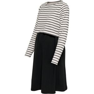 Only Maternity Jurk 'OLMKaylee'  zwart / wit