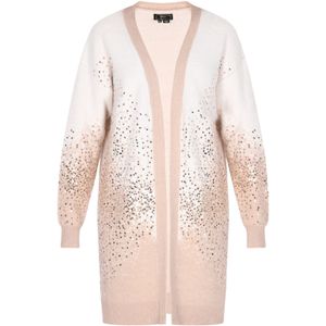 faina Gebreid vest  nude / offwhite