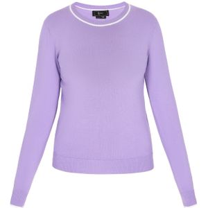faina Trui  lavendel / wit