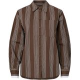 PIECES - PCJAMIE - Blouse - Bruin - Lange Mouw - Wijde Pasvorm