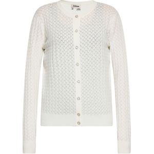 Sidona Gebreid vest  wolwit