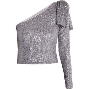 faina Blouse 'Nascita'  zilvergrijs