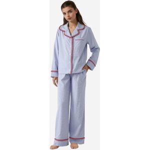 Hiccup Pyjama  lichtblauw / bourgogne / wit