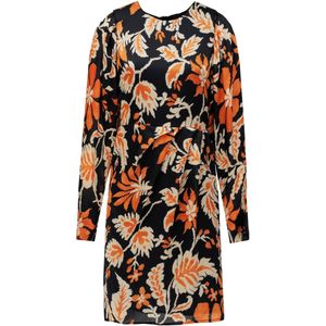 Salsa Jeans Jurk  lichtbeige / oranje / zwart